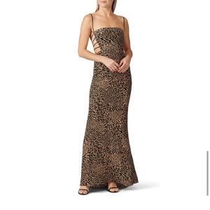 Fame & Partners The Genesse Maxi Gown in leopard